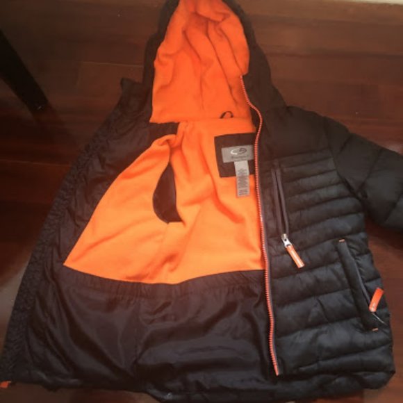 Boys Champion Ski Jacket; xs/4-5; black & orange - Picture 2 of 3